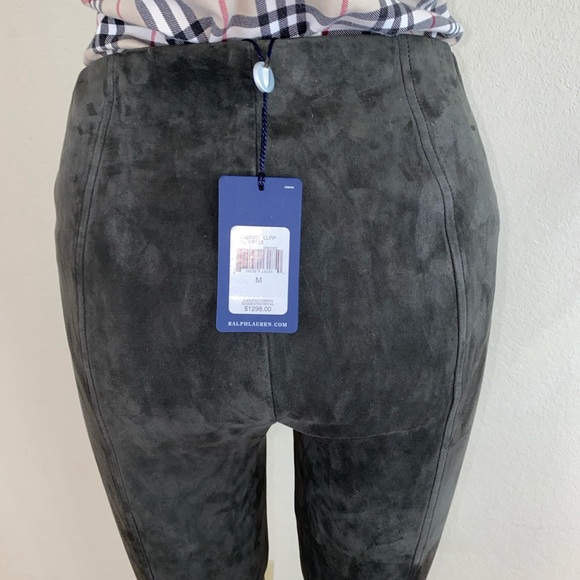 NWT! ($1,298) Polo Ralph Lauren Suede Skinny Stretch Pants - Picture 2 of 16